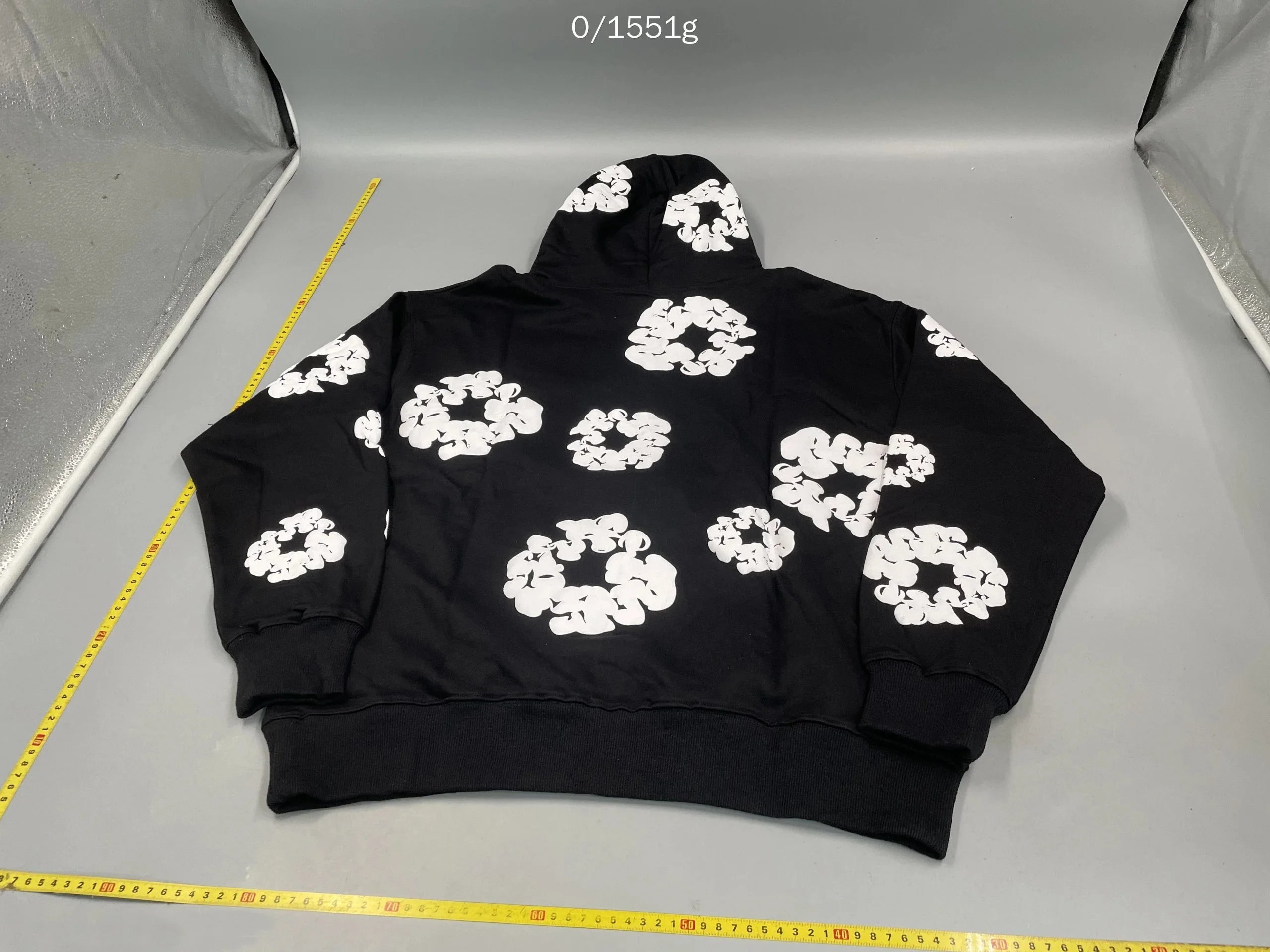 D T 木棉花发泡 400克重重磅纯棉卫衣帽衫 2