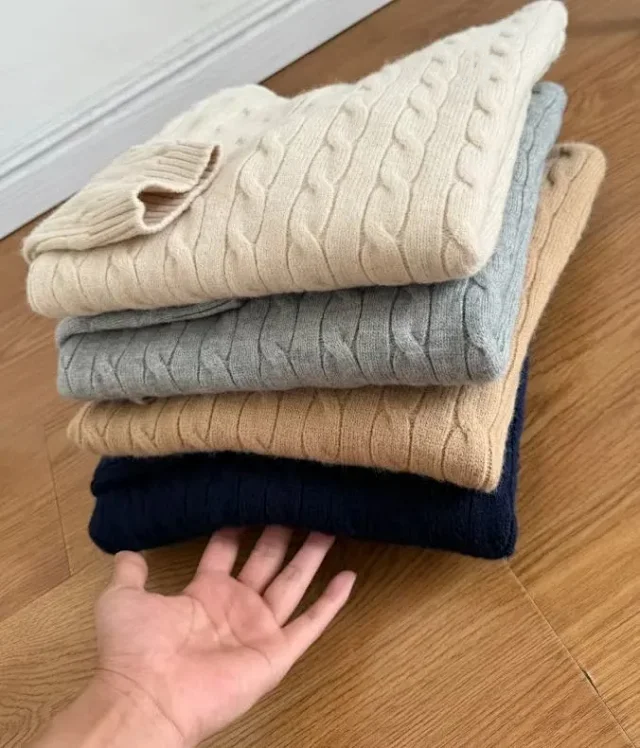 L半拉链针织毛衣