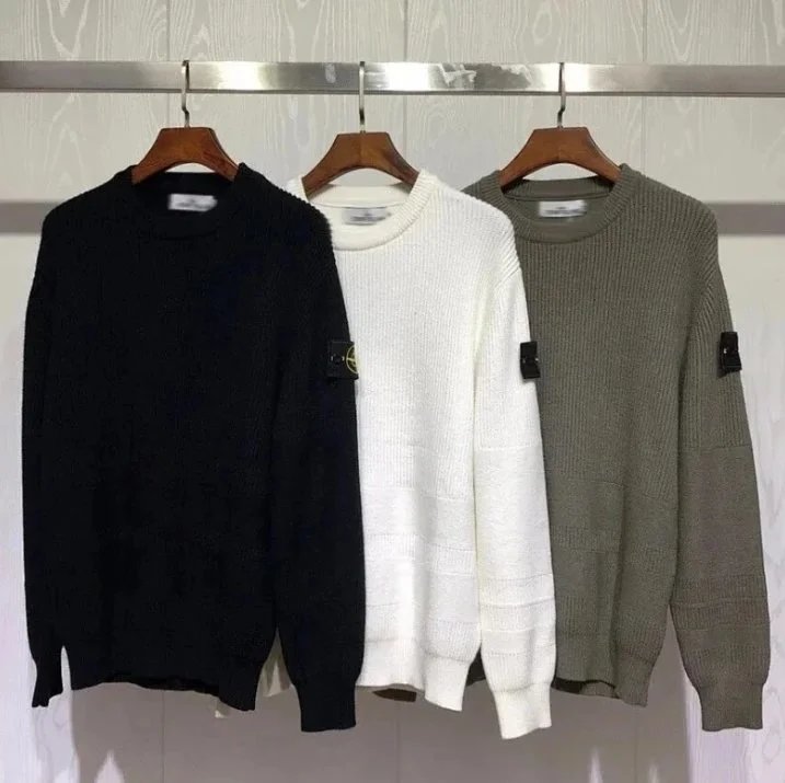 石头家圆领毛衣针织衫