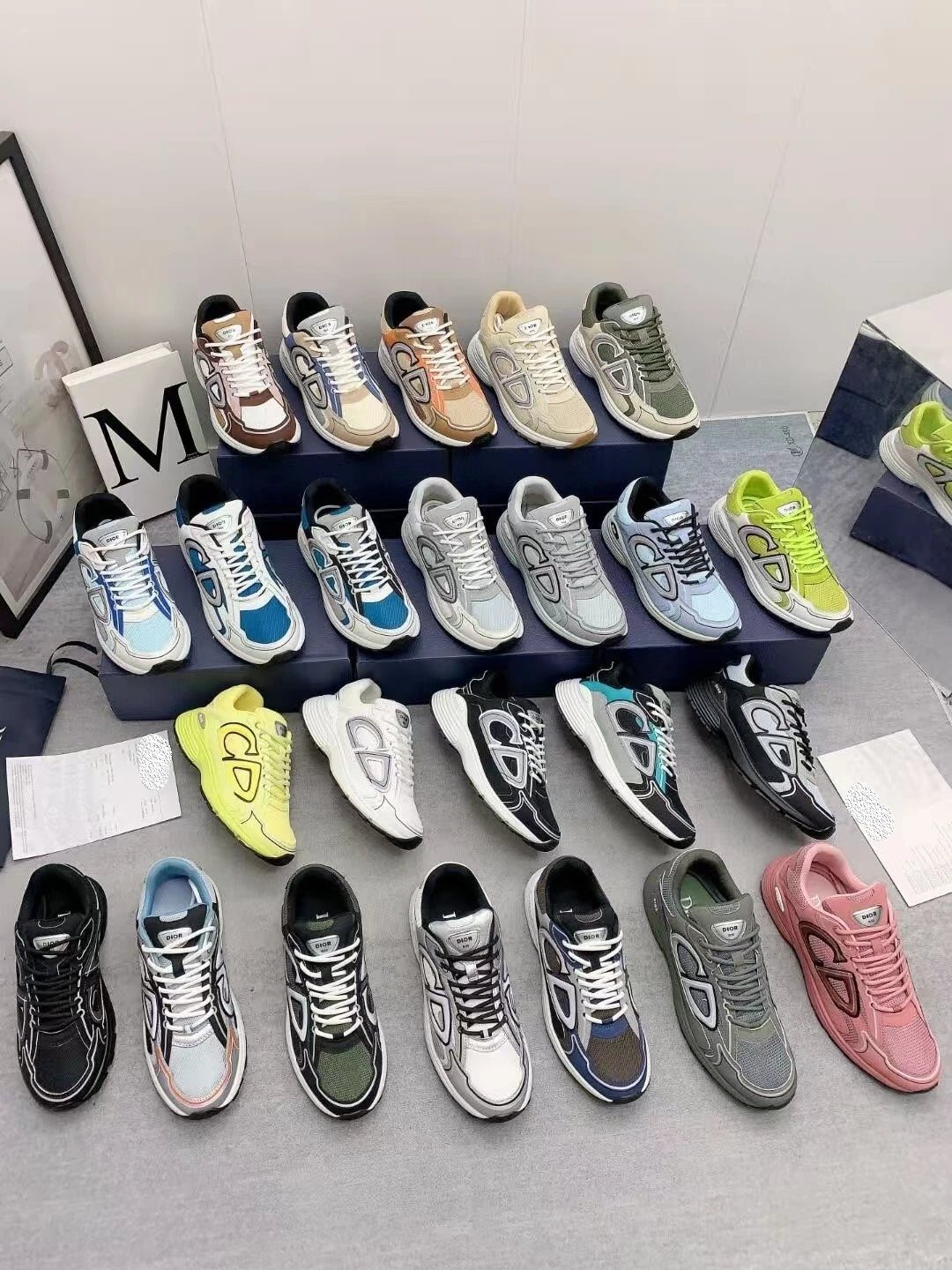 Dior B30 Mesh and Technical Fabric Sneakers CD Logo