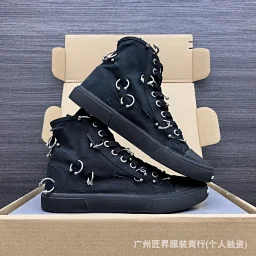 thumbnail for Cross-border exclusive, ready-to-ship, 25SS pure original‑version Paris B brand couple’s canvas distressed style with rivets.
