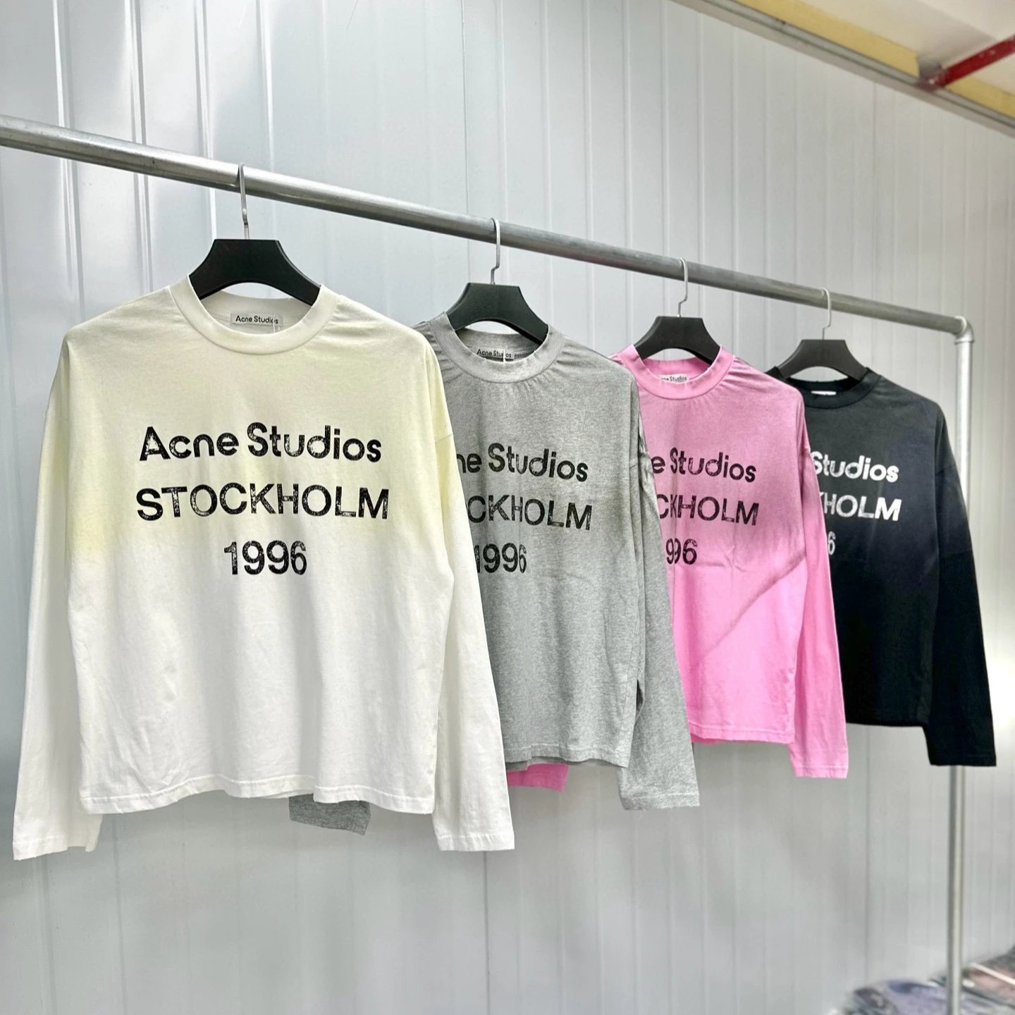 25SS  1996经典破坏纪念慵懒风松弛感长袖防晒轻薄打底T恤情侣款 2