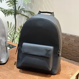 thumbnail for New men's bag student school bag pebbled cowhide backpack backpack travel bag backpack computer bag genuine leather lightweight