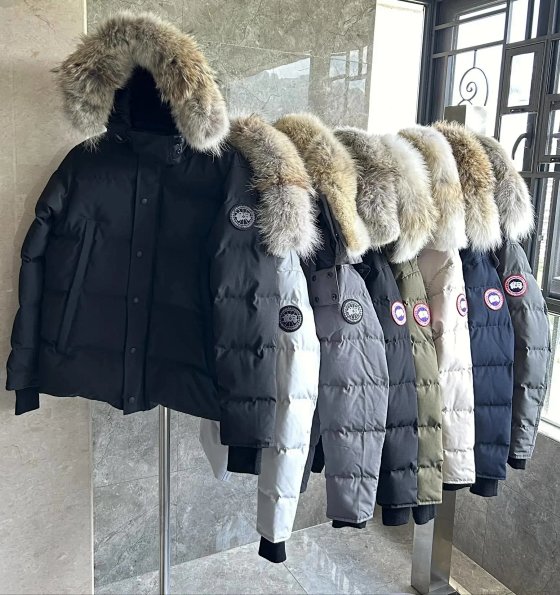 【 Removable! Can * da Goose Wyndham 】 Goose collar large pocket unisex Parker outdoor thick and warm mid length hooded down jacket