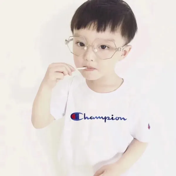 Champion Script Logo White T-Shirt - 1