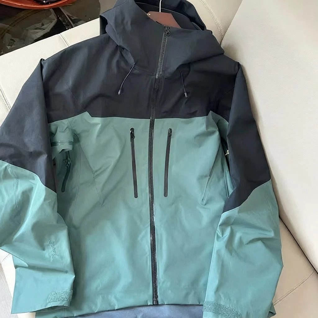 Alpha SV7-Style Hardshell Jacket, 3-Layer Seam-Sealed Waterproof Windproof Coat with Logo