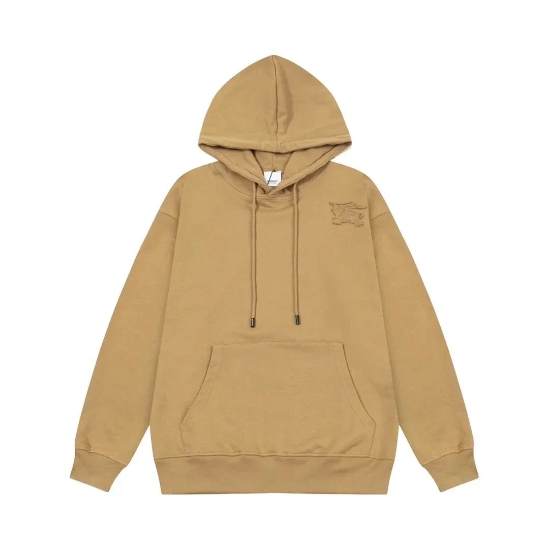 Burberry Black Hoodie with Monogram Logo and Check Pattern Hood Lining product photo 2