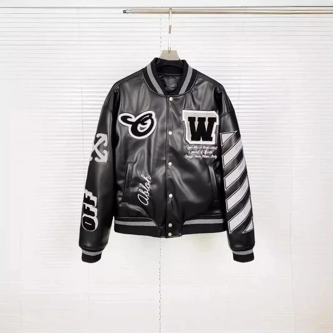 Off-White Graphic and Patch Varsity Jackets product photo 4