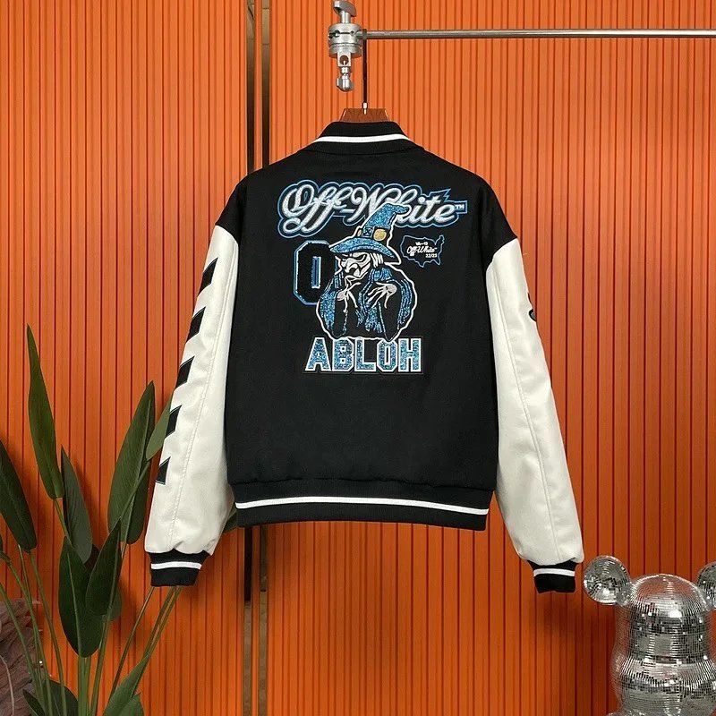Off-White Graphic and Patch Varsity Jackets product photo 3