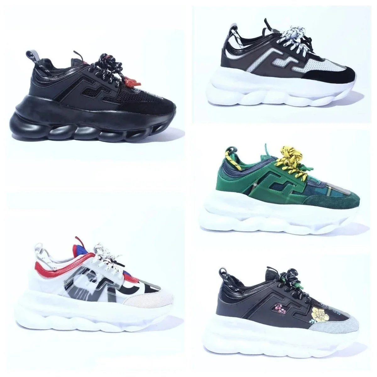 Versace Chunky Sole Lace-Up Sneakers