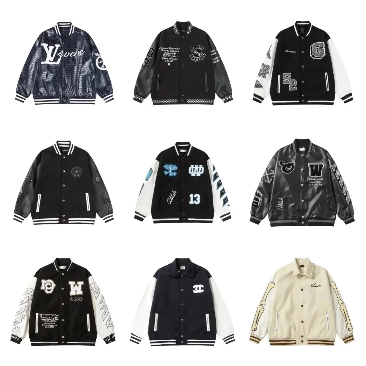 Louis Vuitton Varsity Jacket with LV Logo Patches product photo 2