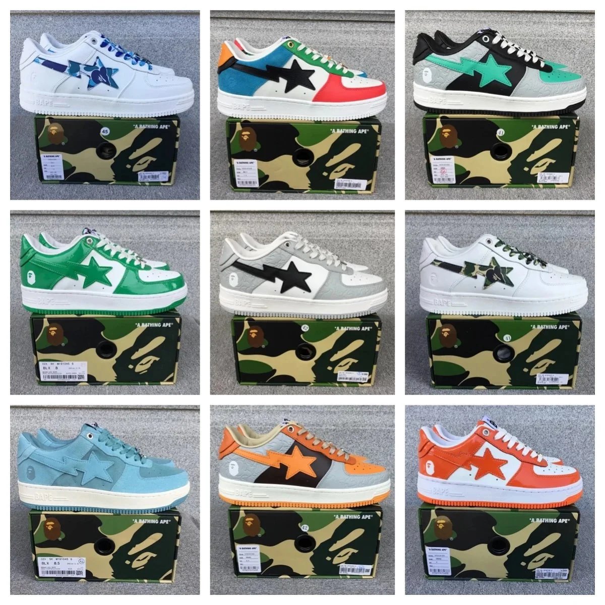 BAPE Low-top sneakers with star logo