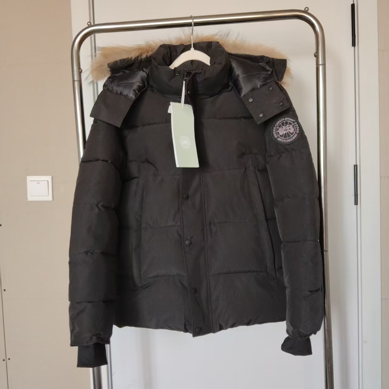 Canada Goose Hooded Down Puffer Jacket with Fur Trim product photo 3