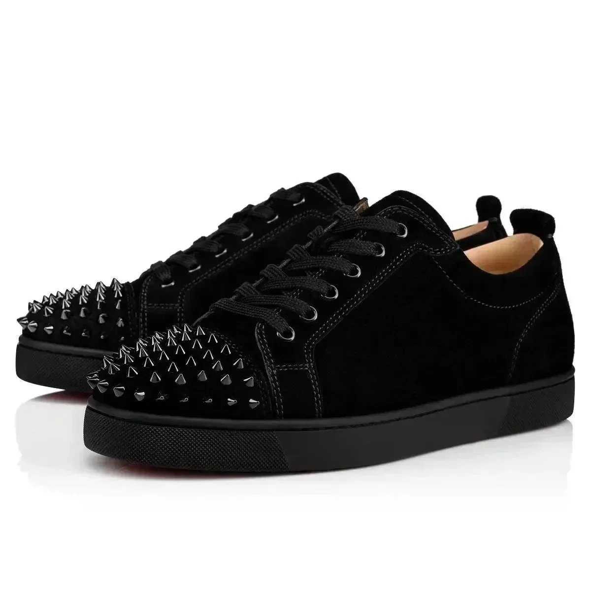Christian Louboutin Black suede studded sneakers product photo 2