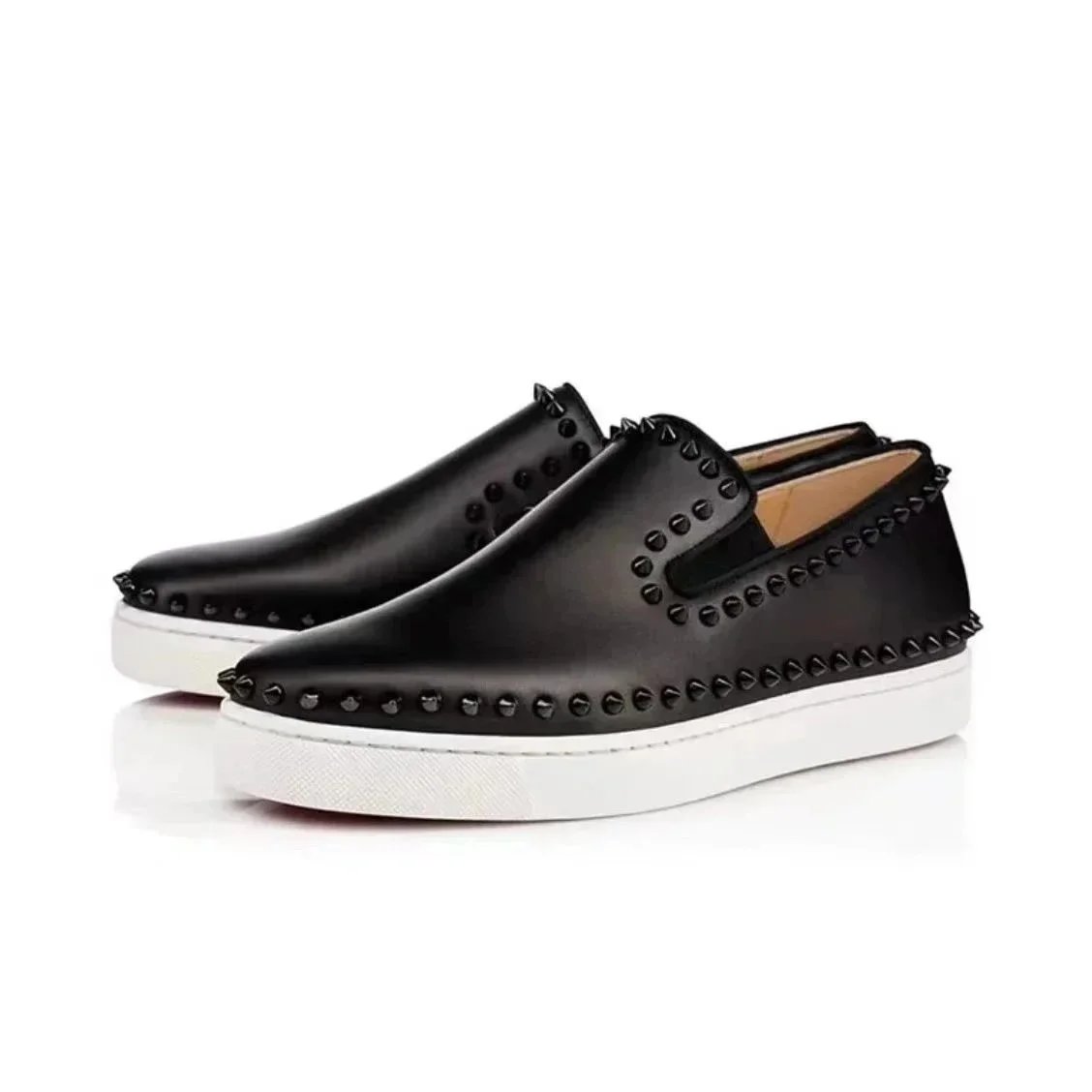 Christian Louboutin Black suede studded sneakers product photo 4