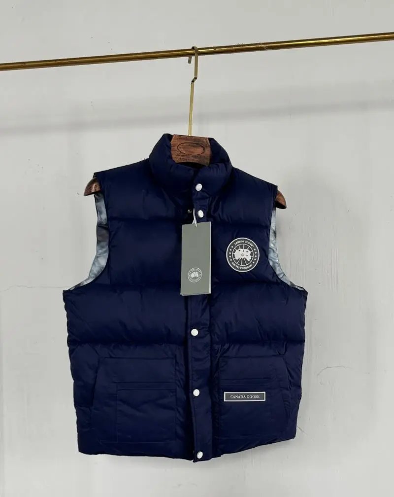 Blue white label vest