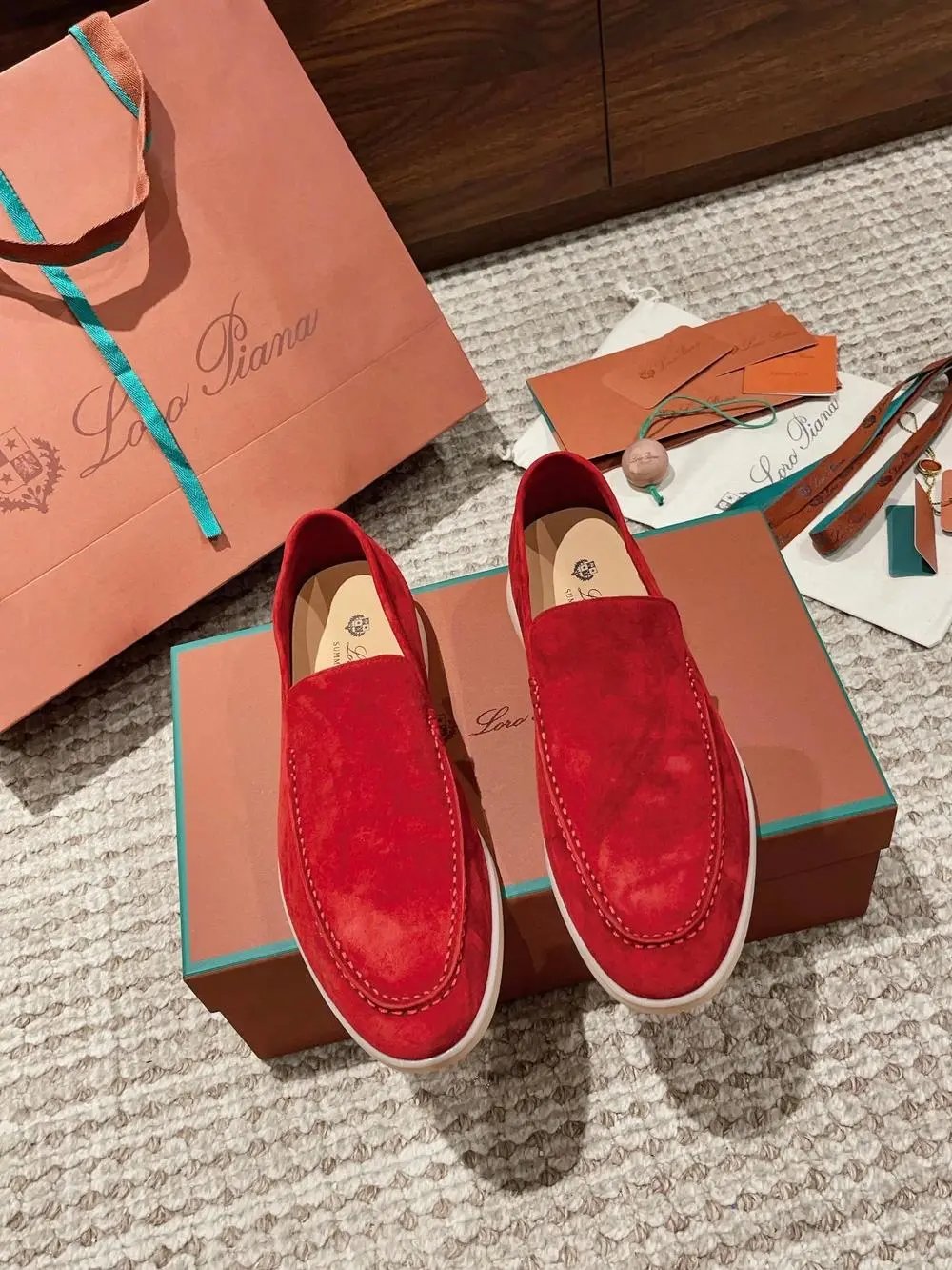 Loro Piana Casual Shoes Summer Walk suede slip-on loafers — Style 9
