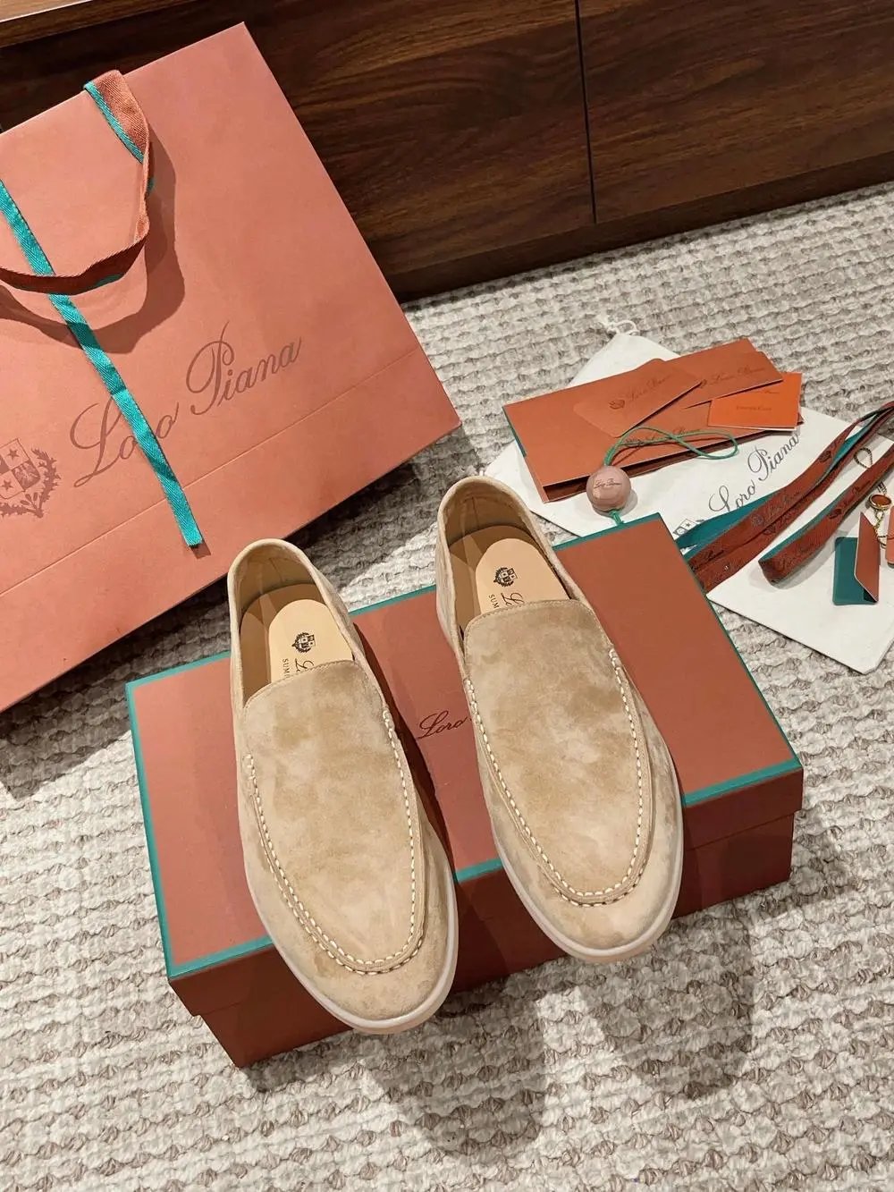 Loro Piana Casual Shoes Summer Walk suede slip-on loafers — Style 13
