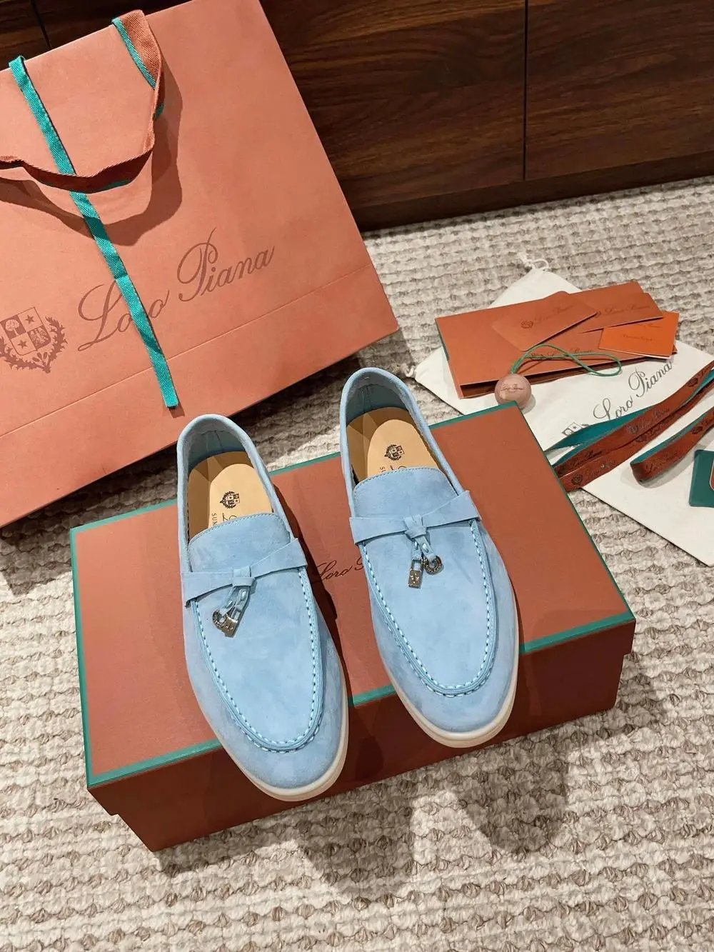 Loro Piana Casual Shoes Summer Walk suede slip-on loafers — Style 21