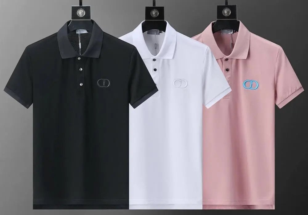 Dior Shirts Short-Sleeve Polo Shirt — Pink