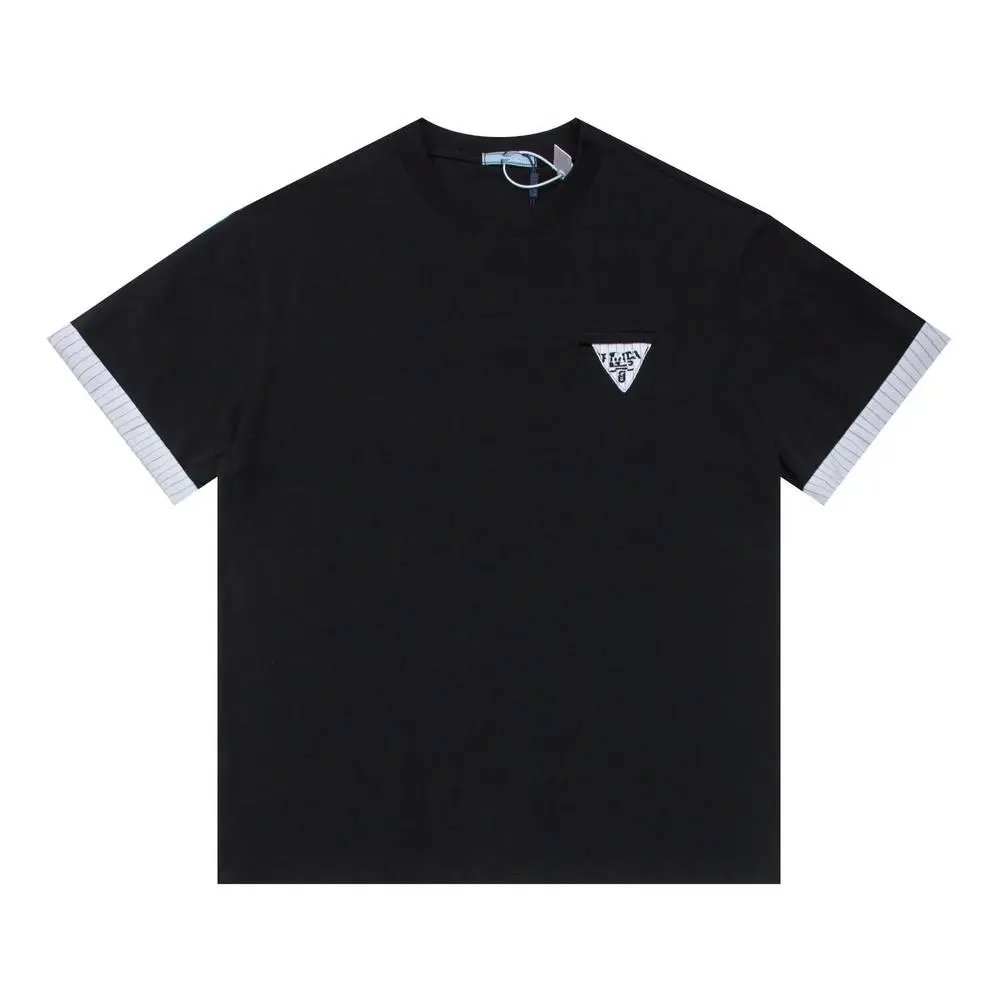 Prada T-Shirts Short-Sleeve Crew-Neck T-Shirt — Style 11
