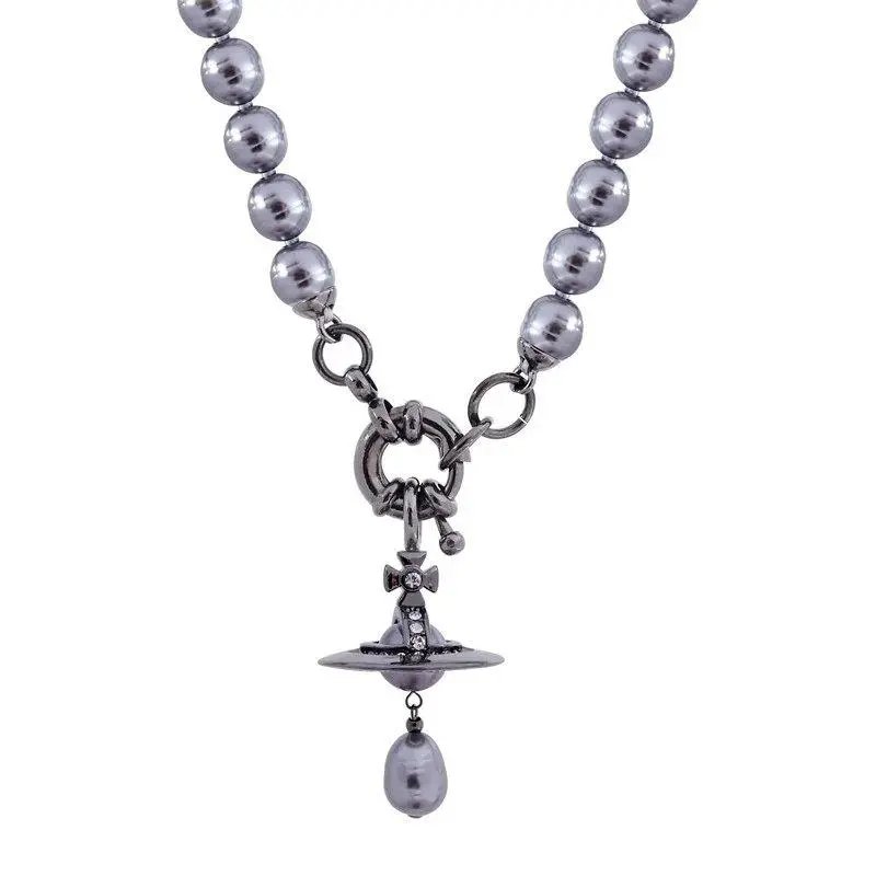 Vivienne Westwood Jewelry Pearl-Bead Orb Charm Necklace and Bracelet Set — Style 8