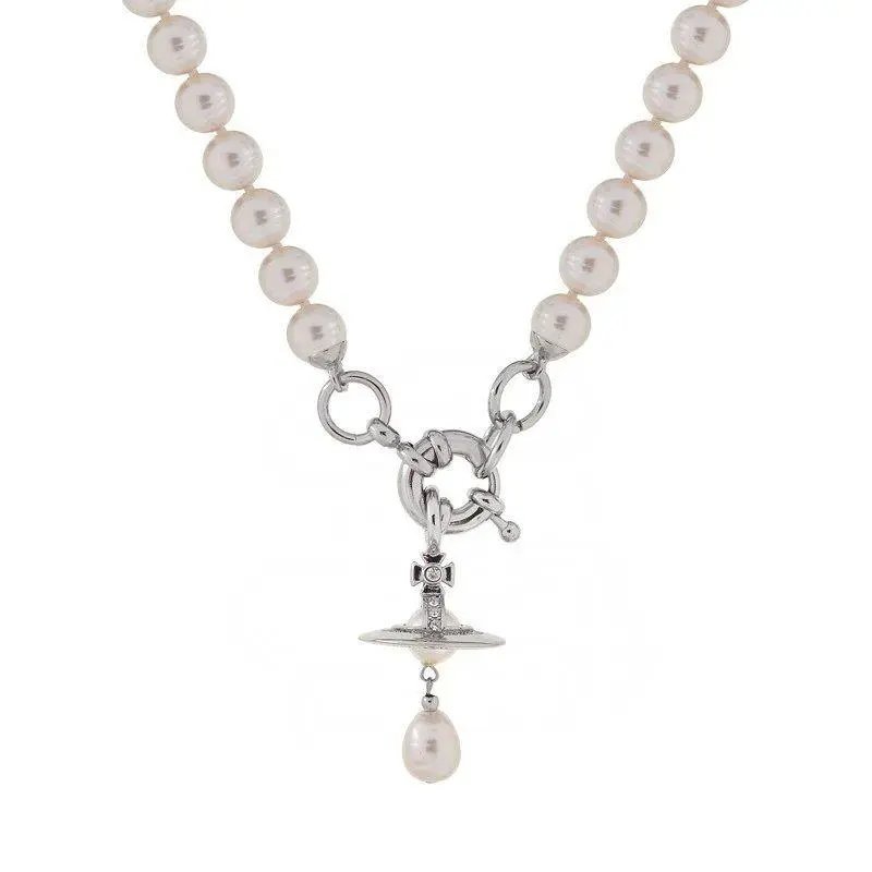 Vivienne Westwood Jewelry Pearl-Bead Orb Charm Necklace and Bracelet Set — Style 10