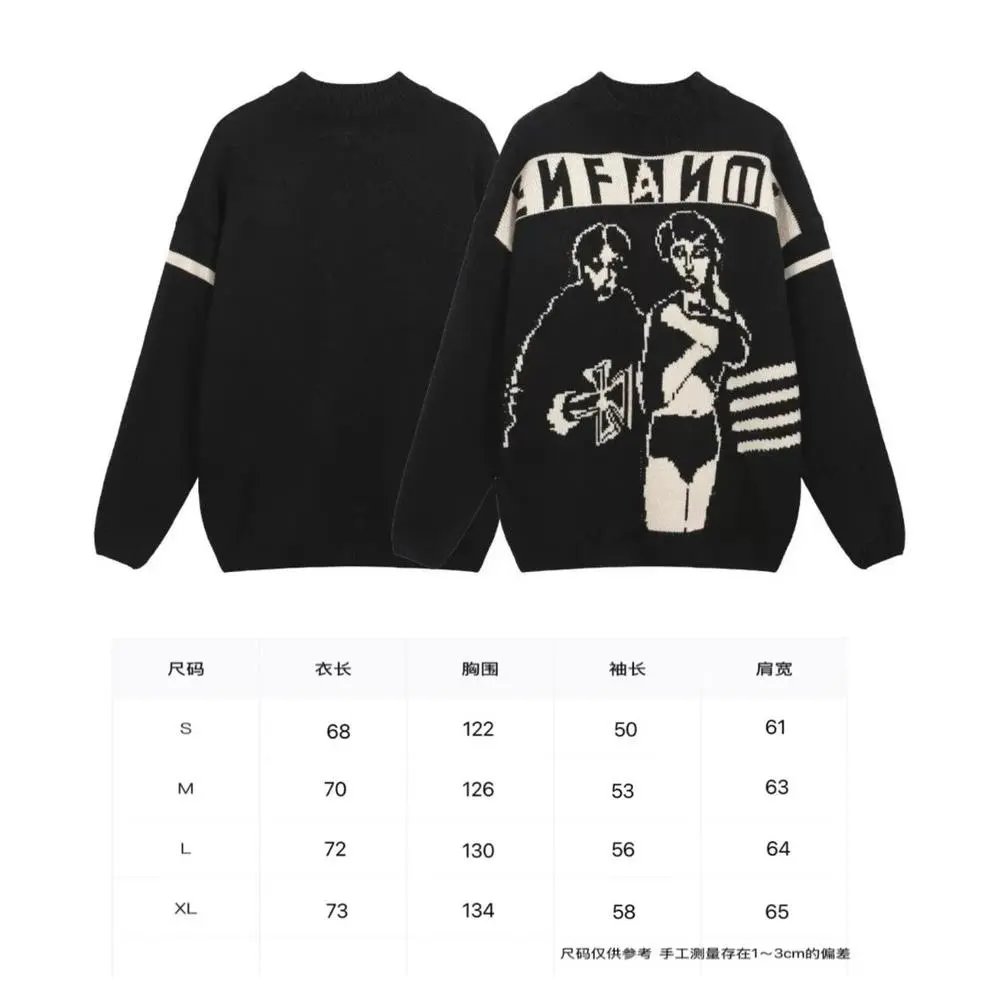 Unbranded Knitwear Graphic and striped knit sweaters — Style 7