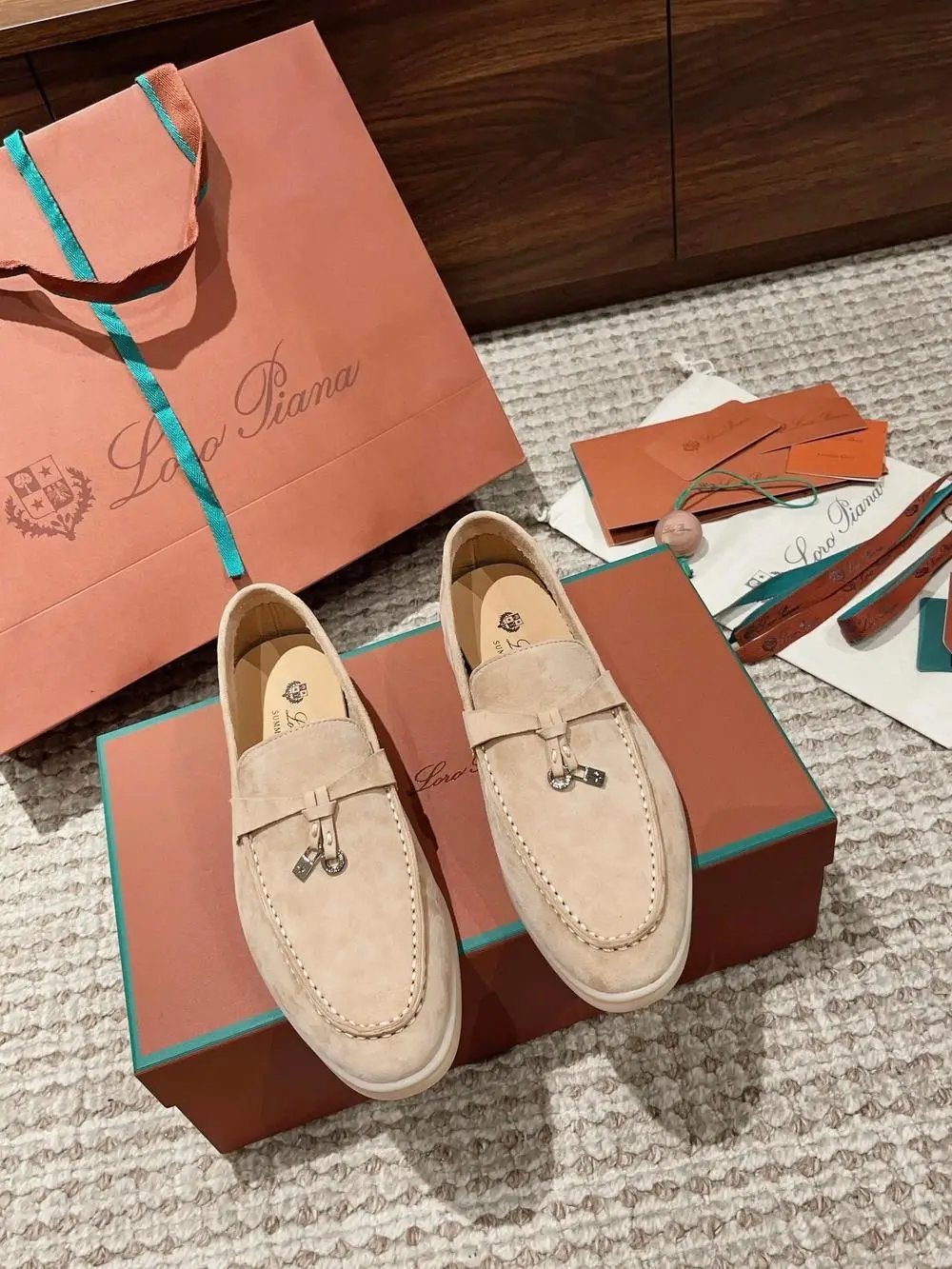Loro Piana Casual Shoes Summer Walk suede slip-on loafers — Style 22