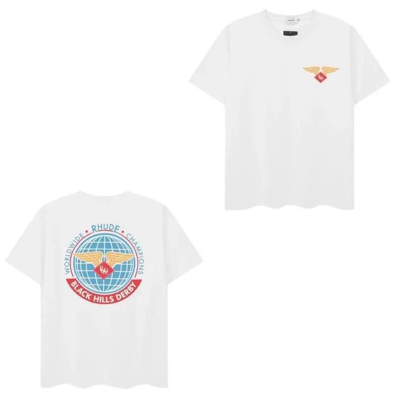 Rhude T-Shirts Short-Sleeve Graphic Print T-Shirt — Style 11
