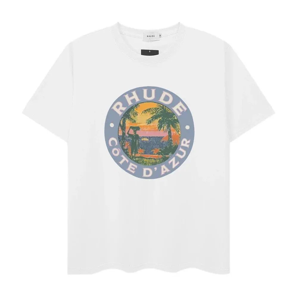Rhude T-Shirts Short-Sleeve Graphic Print T-Shirt — Style 27