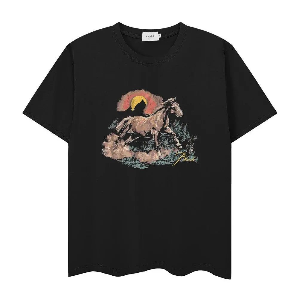 Rhude T-Shirts Short-Sleeve Graphic Print T-Shirt — Style 35