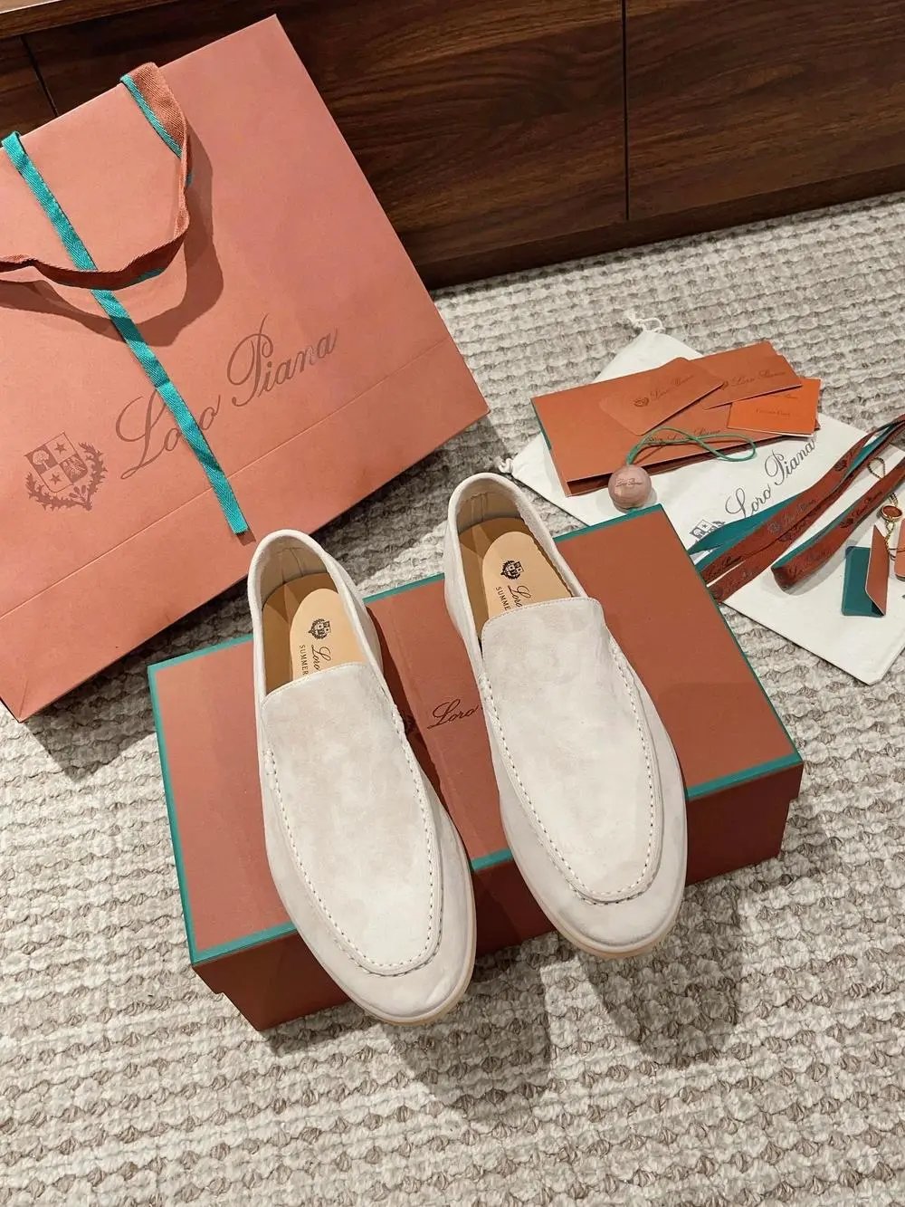 Loro Piana Casual Shoes Summer Walk suede slip-on loafers — Style 4