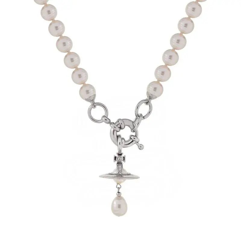 Vivienne Westwood Jewelry Pearl-Bead Orb Charm Necklace and Bracelet Set — Style 5