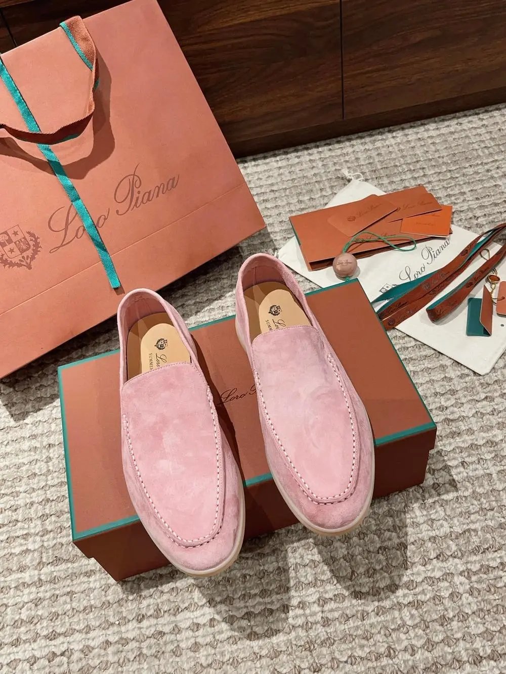Loro Piana Casual Shoes Summer Walk suede slip-on loafers — Style 12
