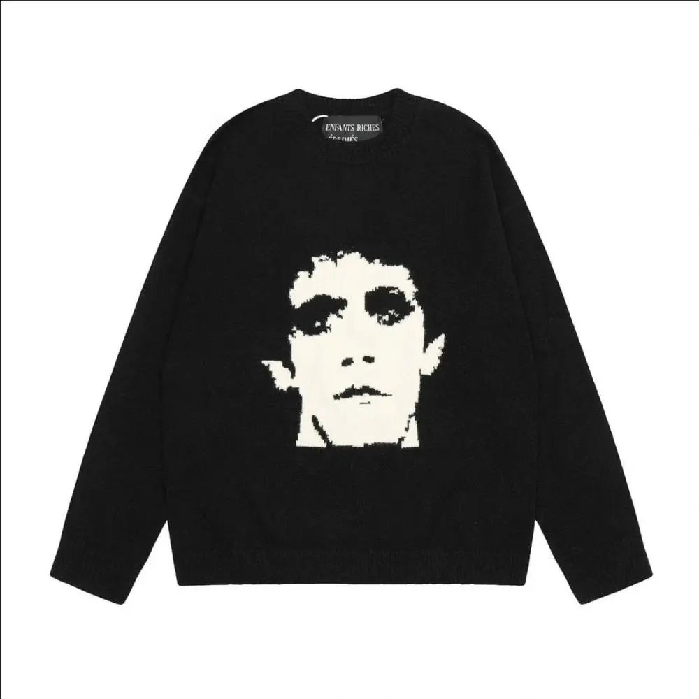 Unbranded Knitwear Graphic and striped knit sweaters — Style 6
