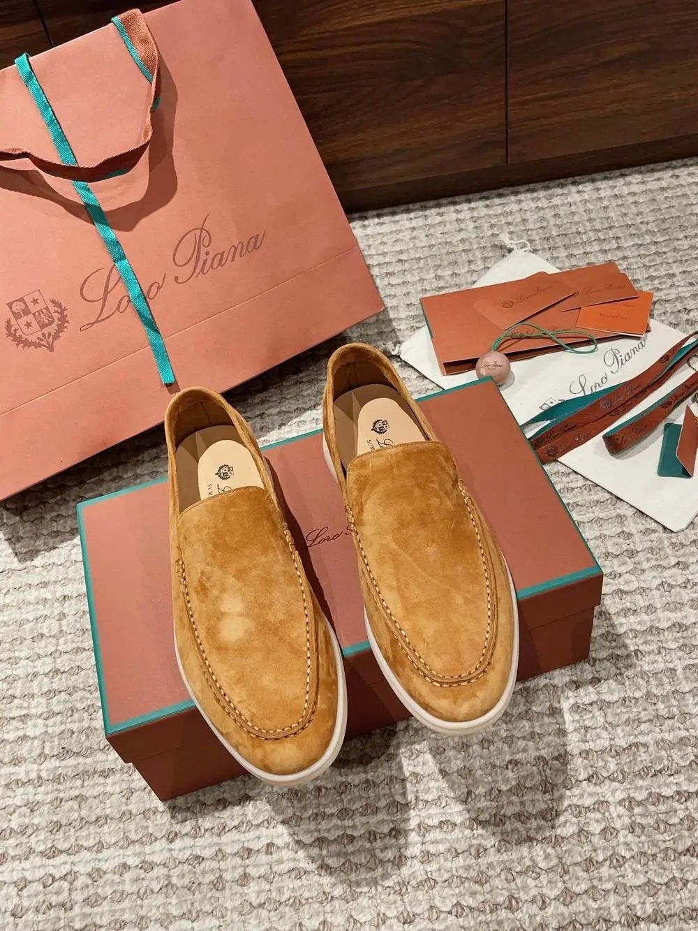 Loro Piana Casual Shoes Summer Walk suede slip-on loafers — Style 18