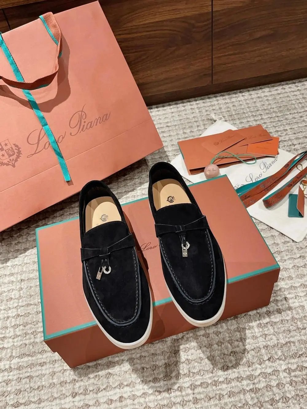 Loro Piana Casual Shoes Summer Walk suede slip-on loafers — Style 34