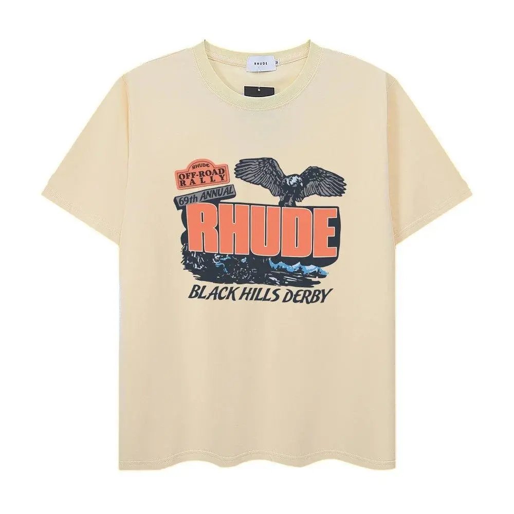 Rhude T-Shirts Short-Sleeve Graphic Print T-Shirt — Style 15