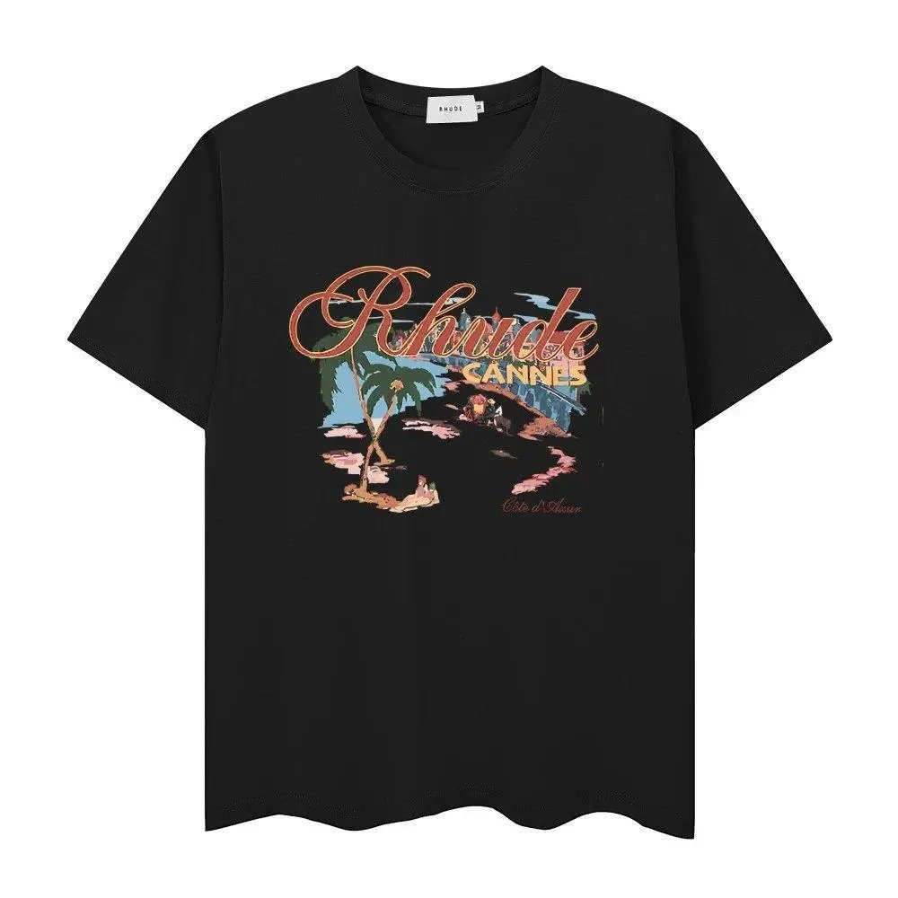 Rhude T-Shirts Short-Sleeve Graphic Print T-Shirt — Style 23