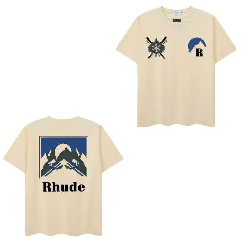 Rhude T-Shirts Short-Sleeve Graphic Print T-Shirt — Style 31
