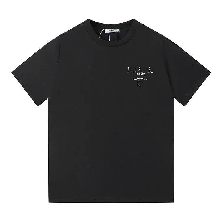 Prada T-Shirts Short-Sleeve Crew-Neck T-Shirt — Style 17