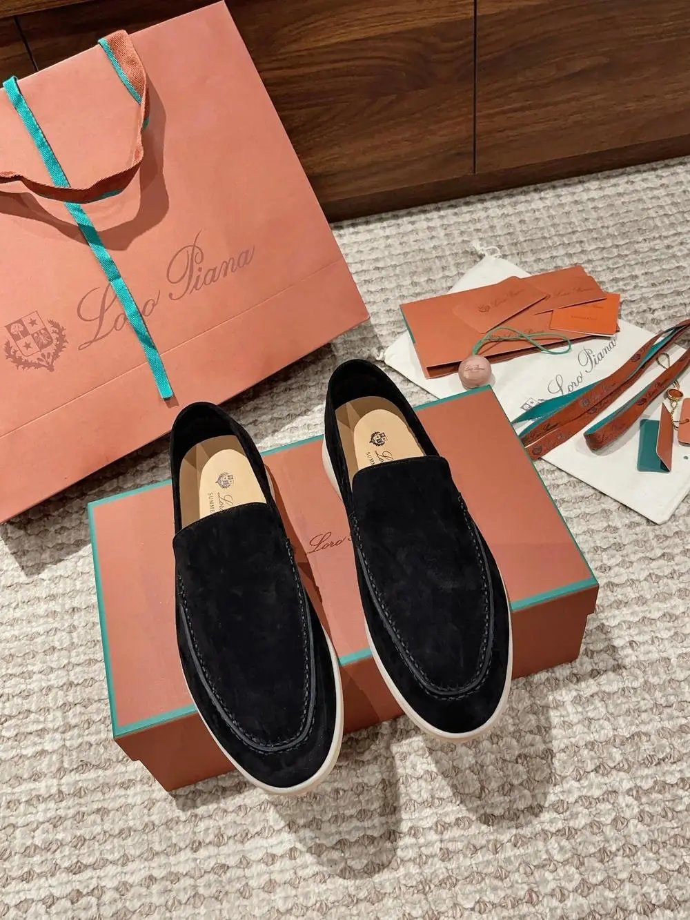Loro Piana Casual Shoes Summer Walk suede slip-on loafers — Style 11