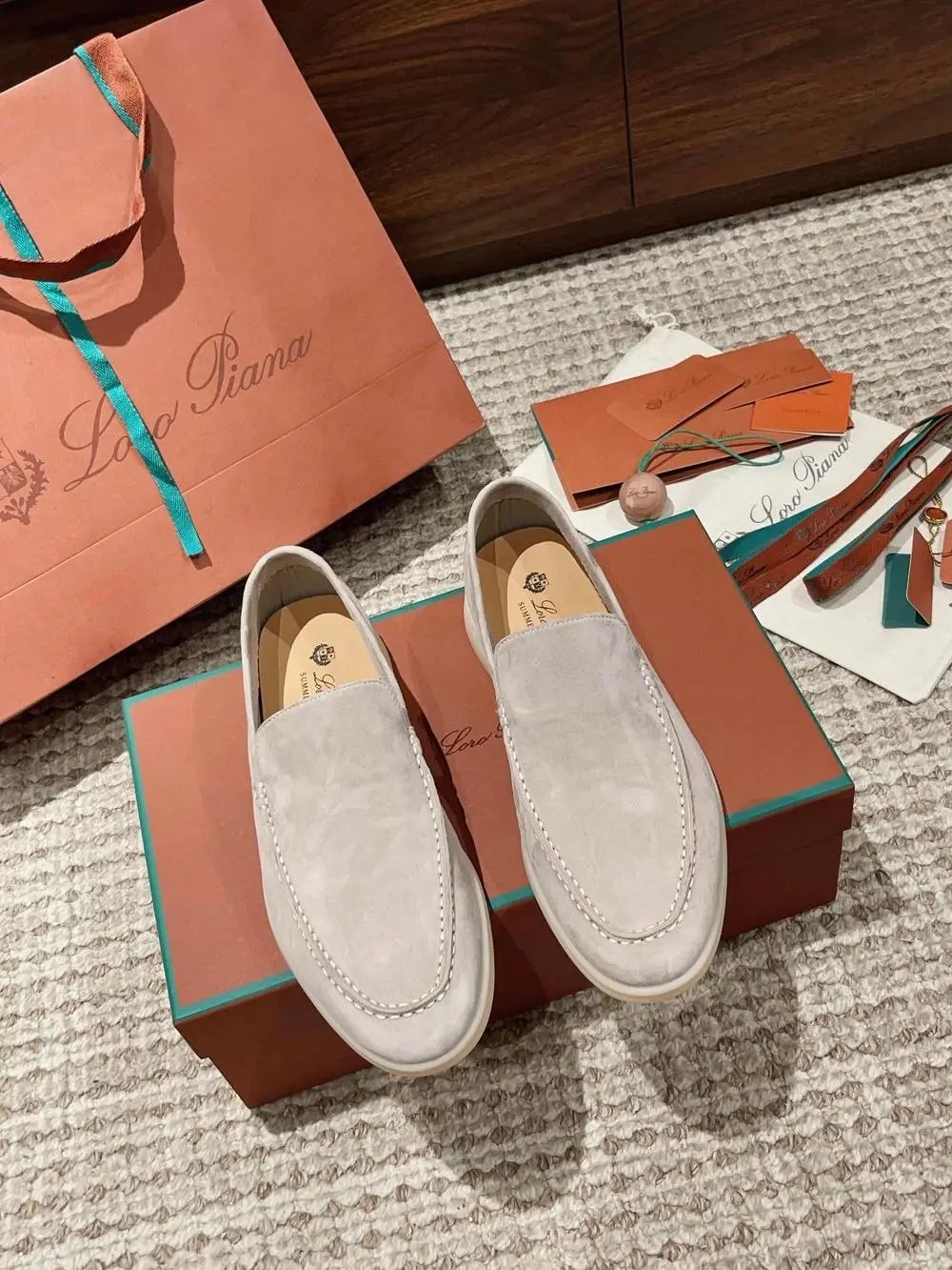 Loro Piana Casual Shoes Summer Walk suede slip-on loafers — Style 19