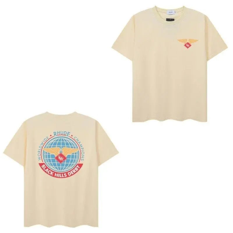 Rhude T-Shirts Short-Sleeve Graphic Print T-Shirt — Style 12