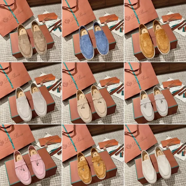 Loro Piana Casual Shoes Summer Walk suede slip-on loafers product detail image 1