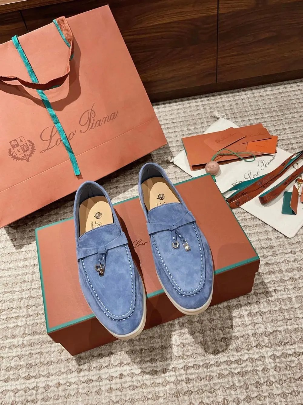 Loro Piana Casual Shoes Summer Walk suede slip-on loafers — Style 23