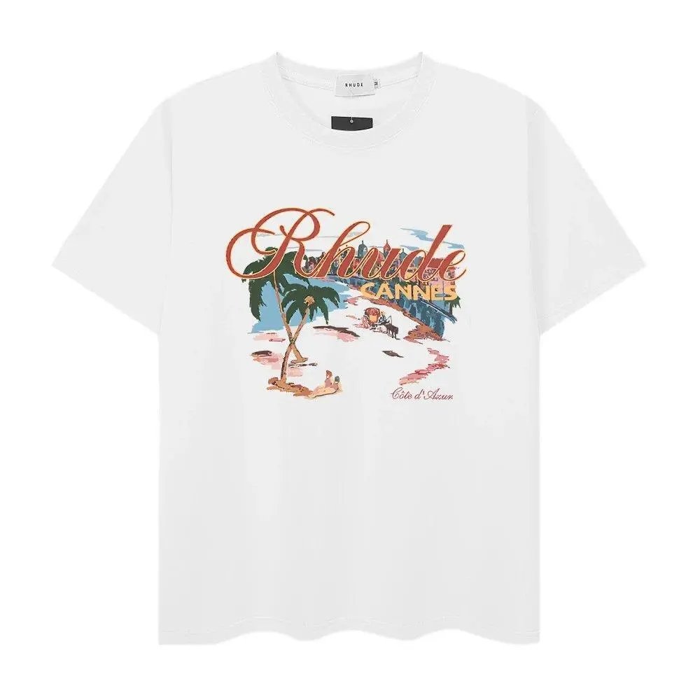 Rhude T-Shirts Short-Sleeve Graphic Print T-Shirt — Style 24