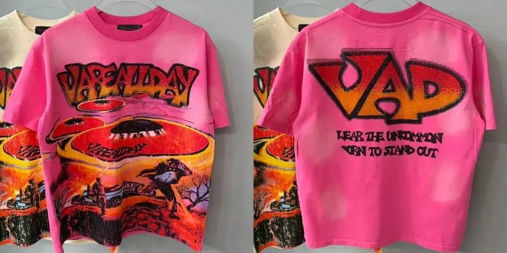 VARE ALL DAY T-Shirts Oversized Graphic Print Short-Sleeve T-Shirt — Style 3