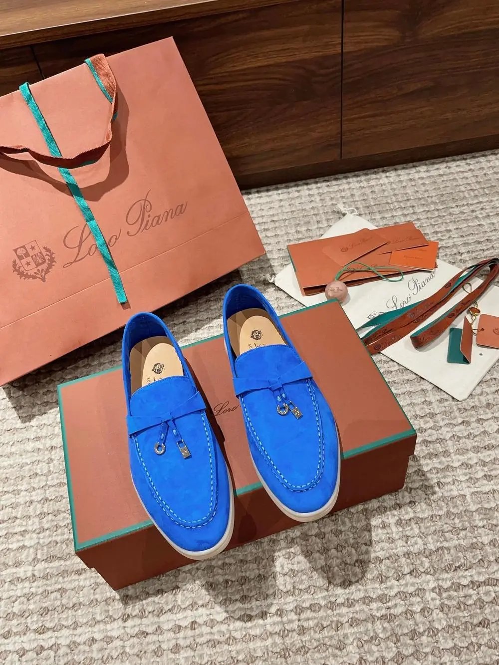 Loro Piana Casual Shoes Summer Walk suede slip-on loafers — Style 31